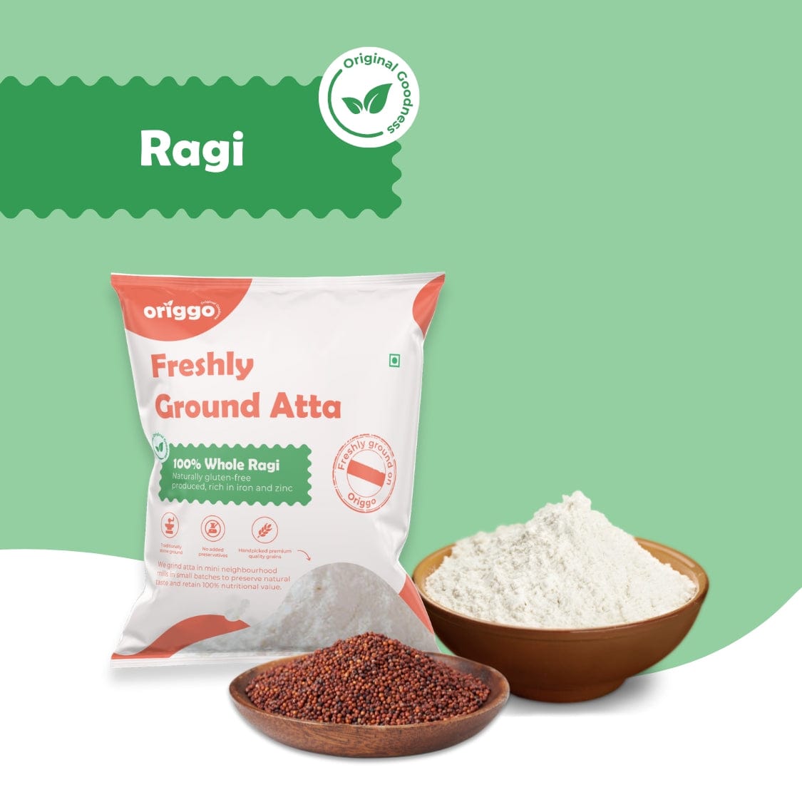Whole Ragi Ragi or Finger Millet Flour - Per Kg – Origgo